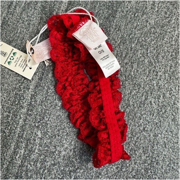 NWT Free People X We Are HAH Garter- Scrunchie- Headband- Green Red Black One Sz - Picture 12 of 16